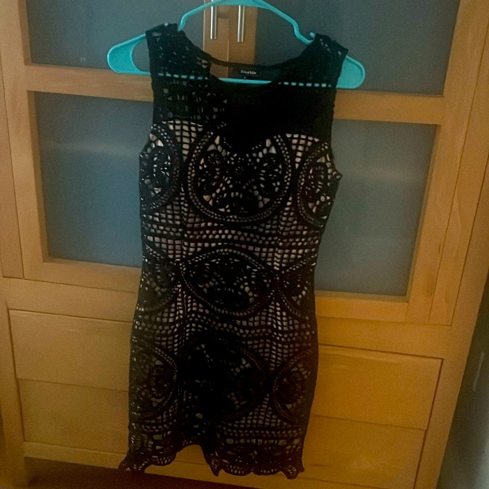 Sexy lace black dress.